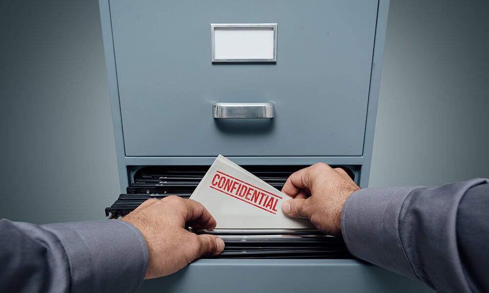 confidential file cabinet