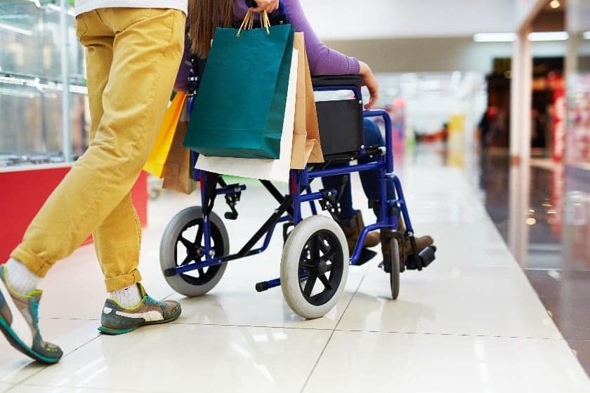 disabled adult shopping