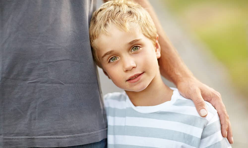 Daddys boy. A cute little boy with his father